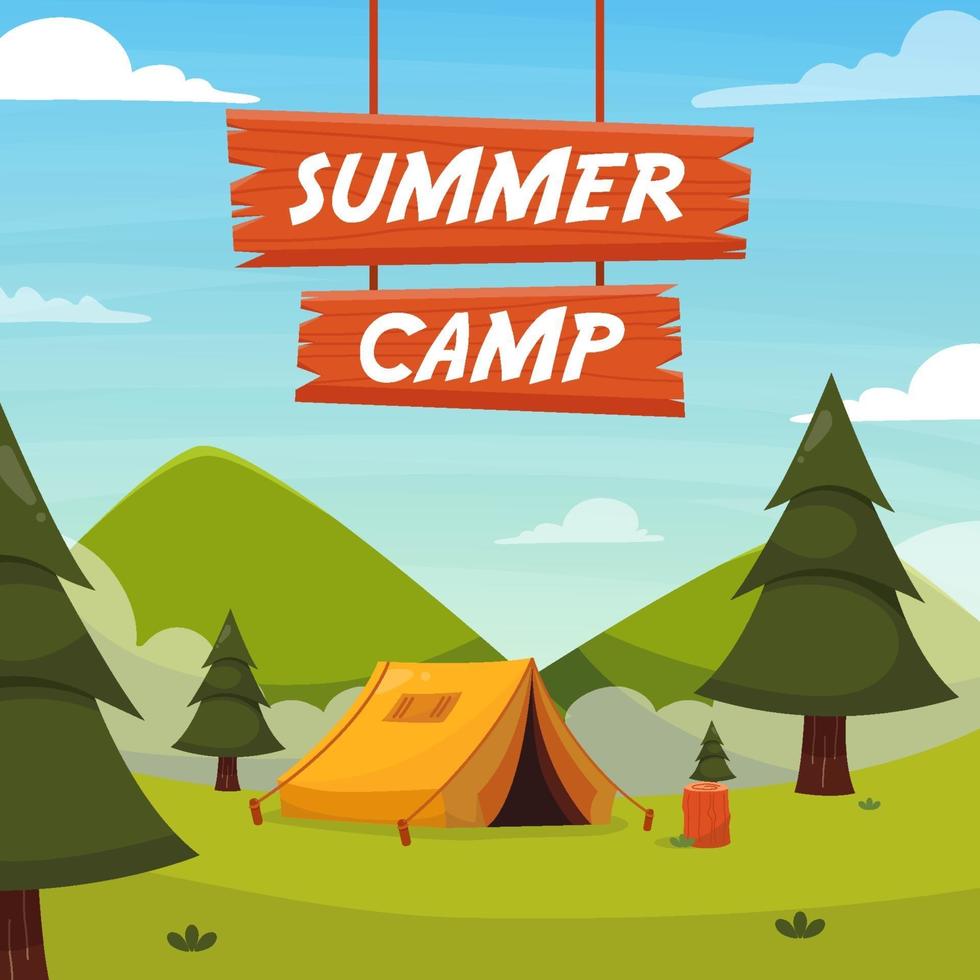 Summer Camp Background vector