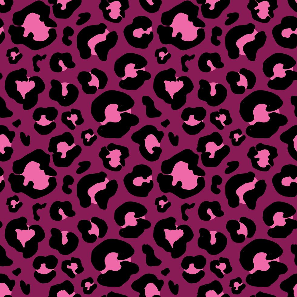 dibujado a mano de piel de leopardo. dibujo de animal print. patrón sin costuras. ilustración vectorial. vector