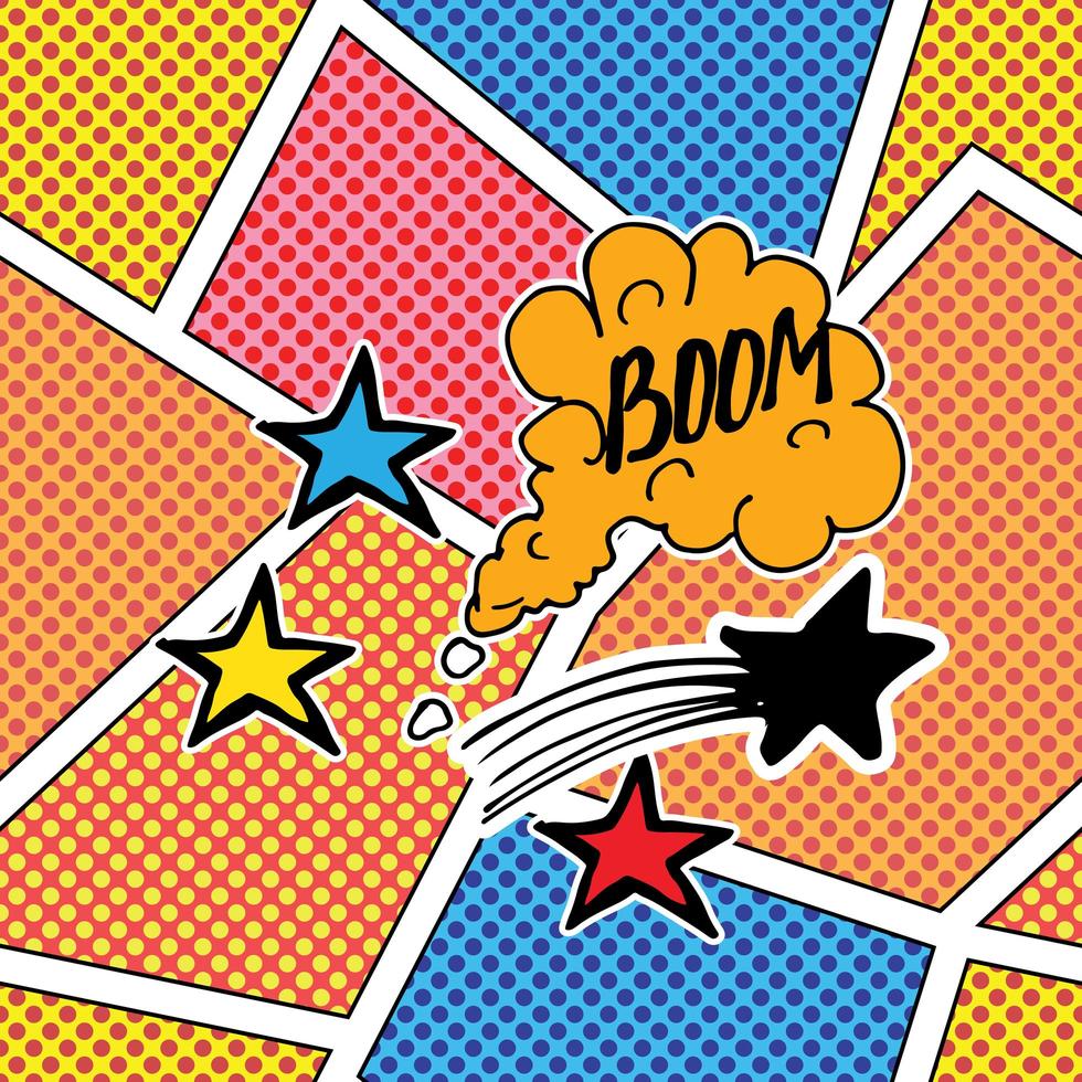 Comic book speech bubble, cartoon sound effect. Hand drawn pop art style sign vector illustration.