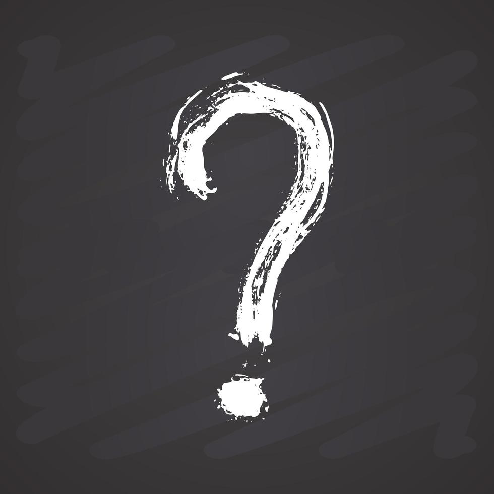 Question Mark grunge textured hand drawn, vector illustration on chalkboard background