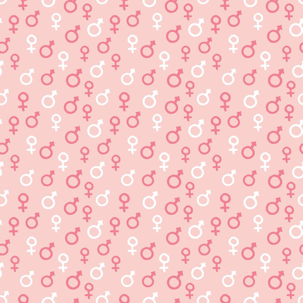 Mars and Venus seamless pattern vector illustration. Hand drawn sketched doodle gender background