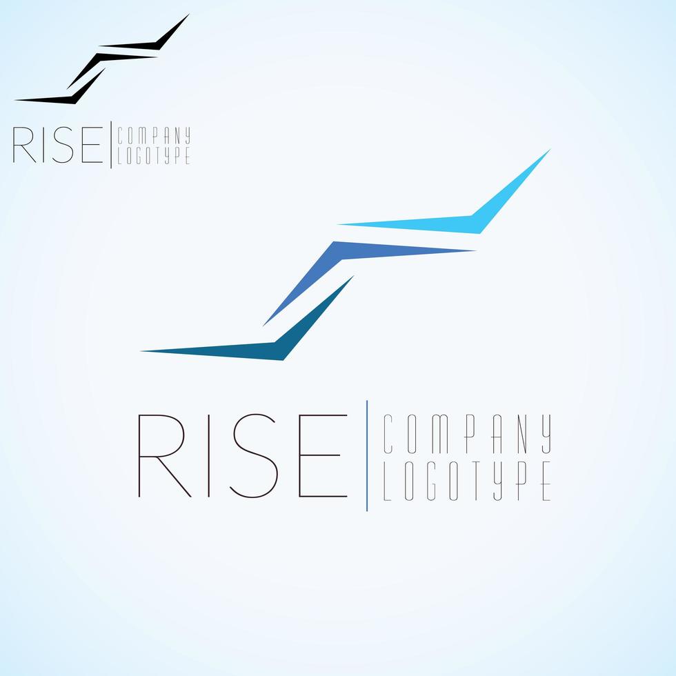 Abstract stairs, Logo concept template for start up, flight company, air shipping, airlines logotype or emblem vector