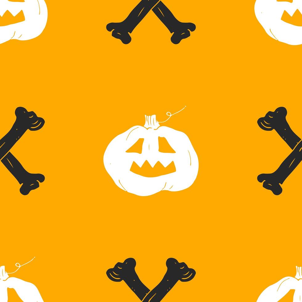 patrón sin costuras de halloween. Dibujado a mano fondo esbozado, invitación a una fiesta o diseño de banner de vacaciones ilustración vectorial vector