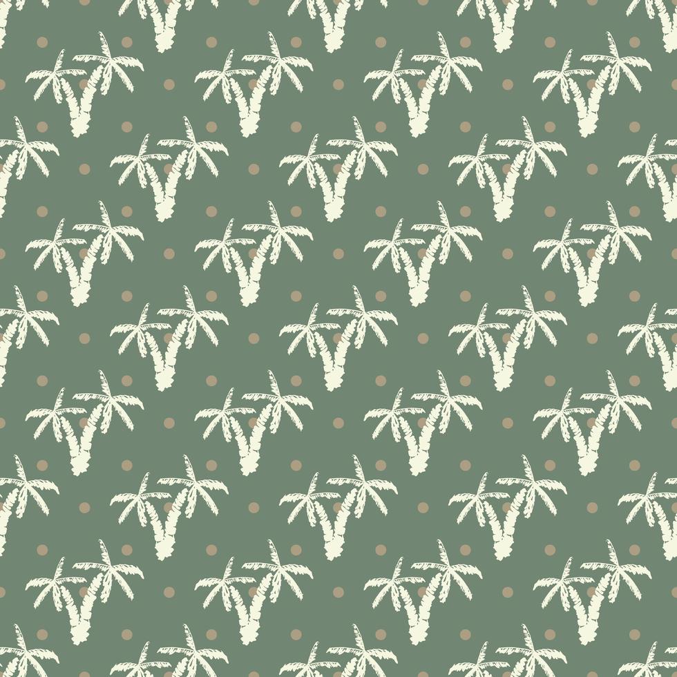 Seamless pattern background with hand drawn palm trees, summer semless, background, vector illustration