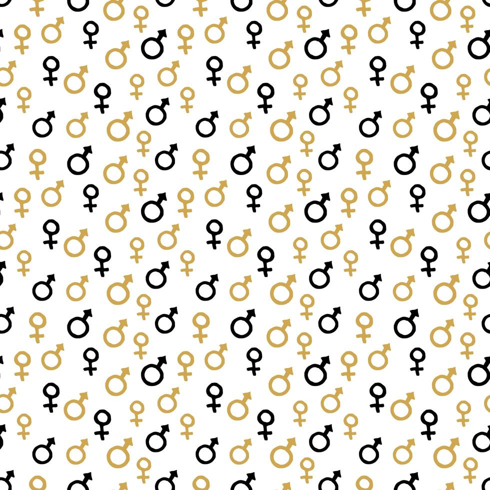 Mars and Venus seamless pattern vector illustration. Hand drawn sketched doodle gender background