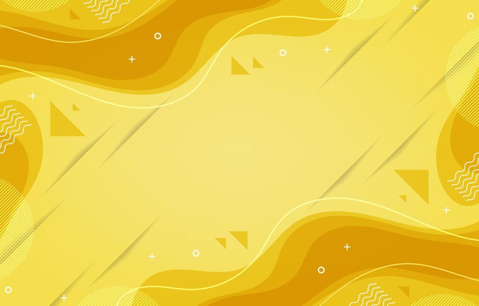 Abstract Yellow Wave Bacgkround vector