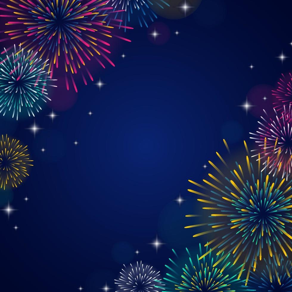 Colorful Fireworks Explosion vector