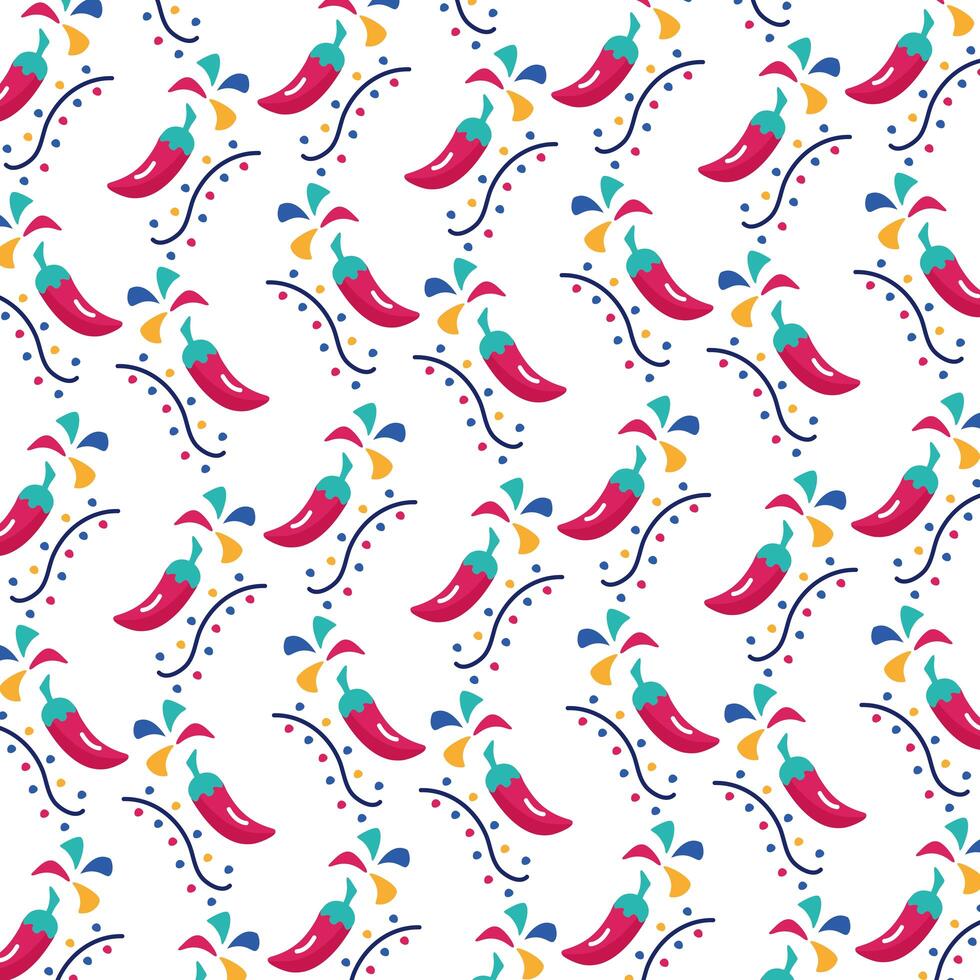 chili peppers vegetables pattern background vector