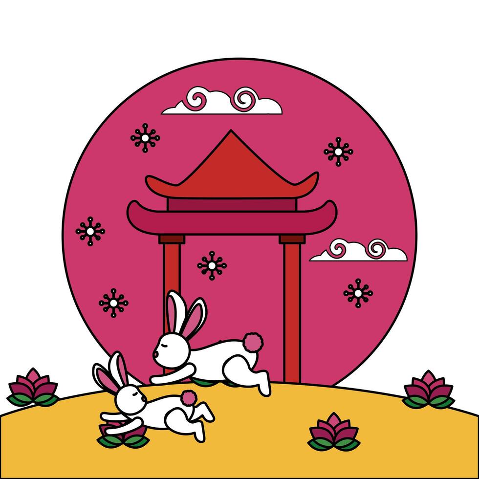 Mid autumn festival vector design