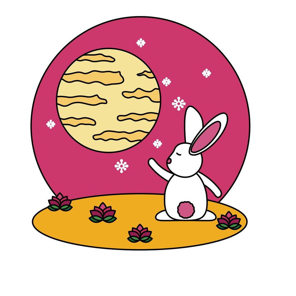 Mid autumn festival vector design