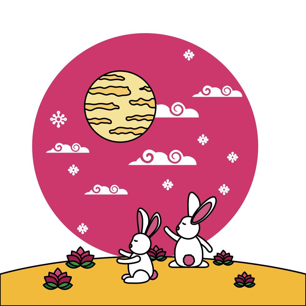 Mid autumn festival vector design