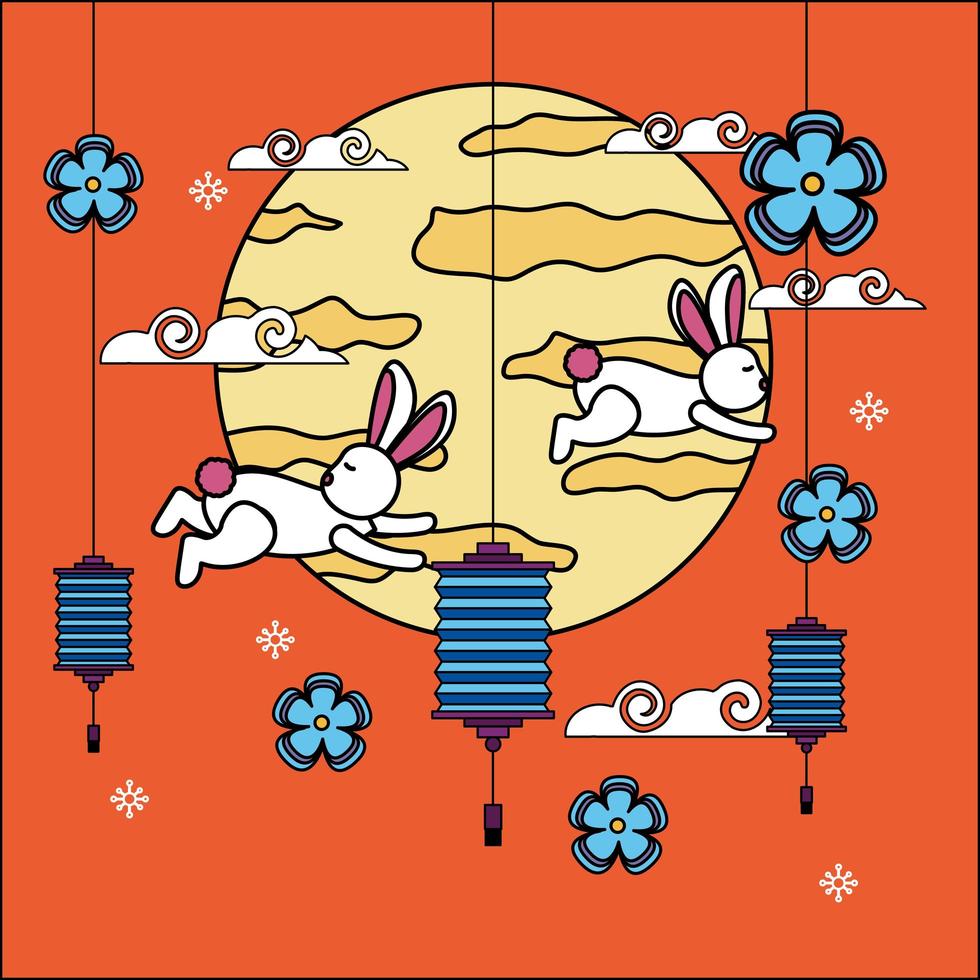 Mid autumn festival vector design