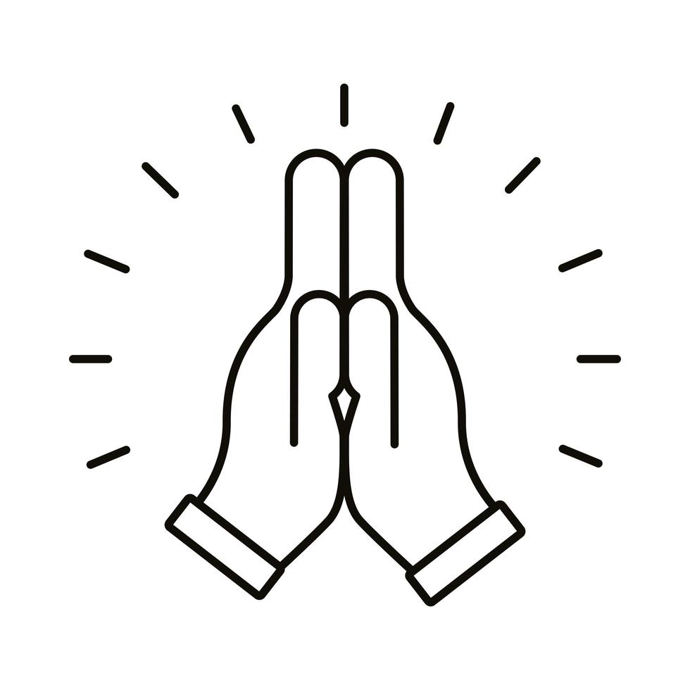 handshake done deal line style icon vector