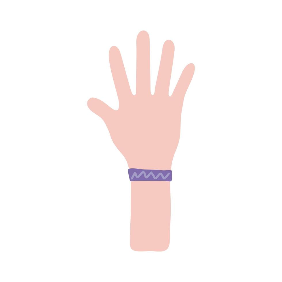 hand human stop protesting flat style icon vector