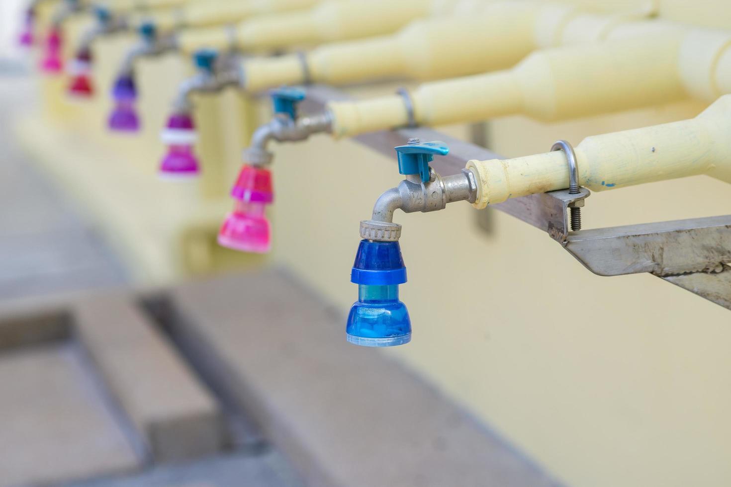 Colorful faucet water photo