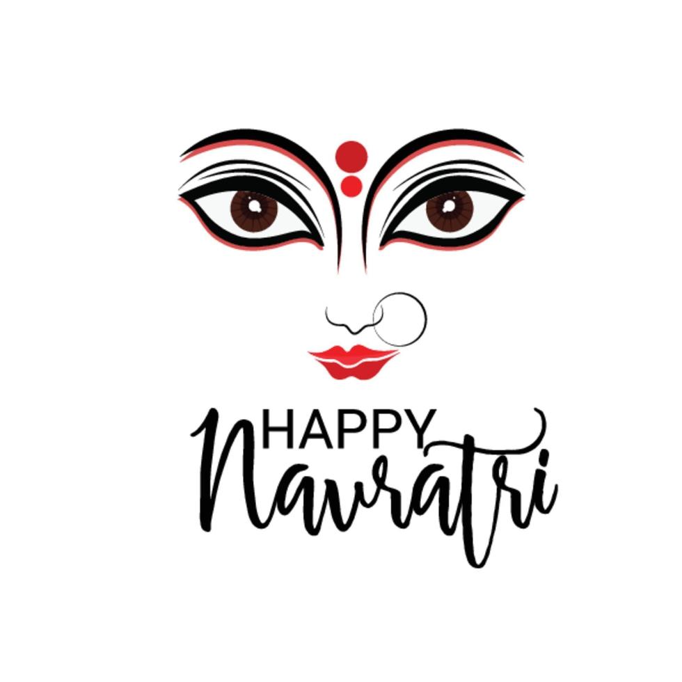 ilustración vectorial de un fondo para la feliz celebración navratri vector