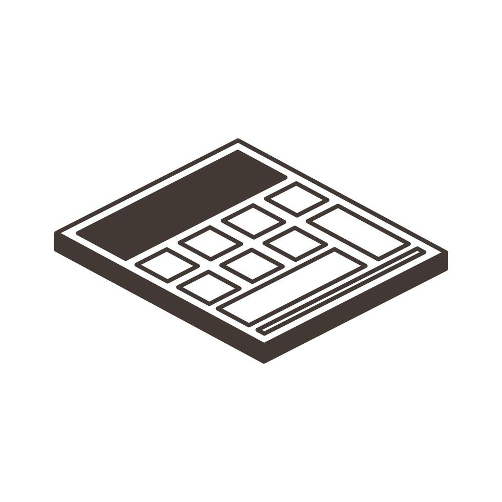 Isolated calculator line style icon vector design