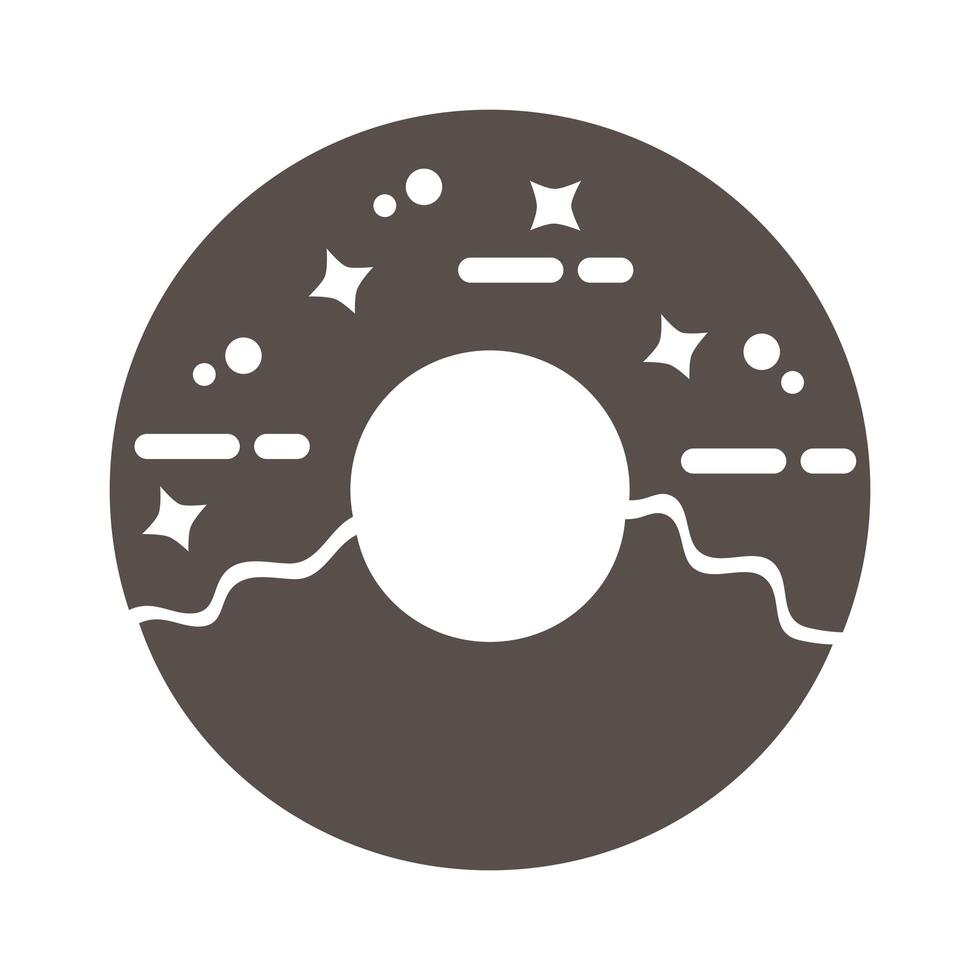donut slang silhouette style icon vector