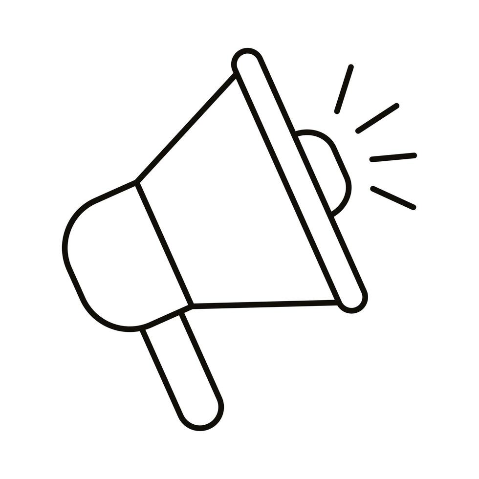 megaphone line style icon vector design