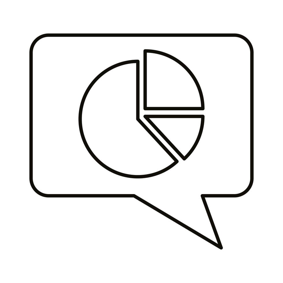 infographic bars chart in bubble line style icon vector design