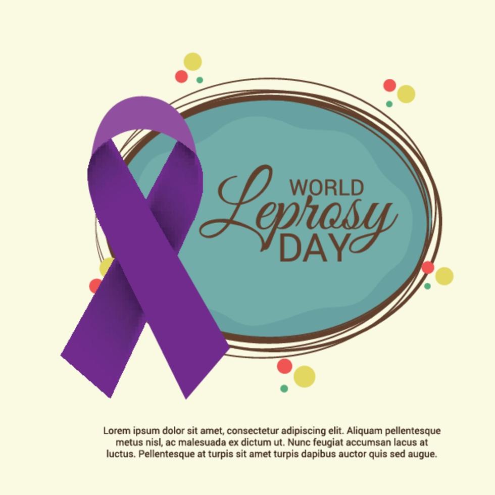 Vector illustration of a Background for World Leprosy Day