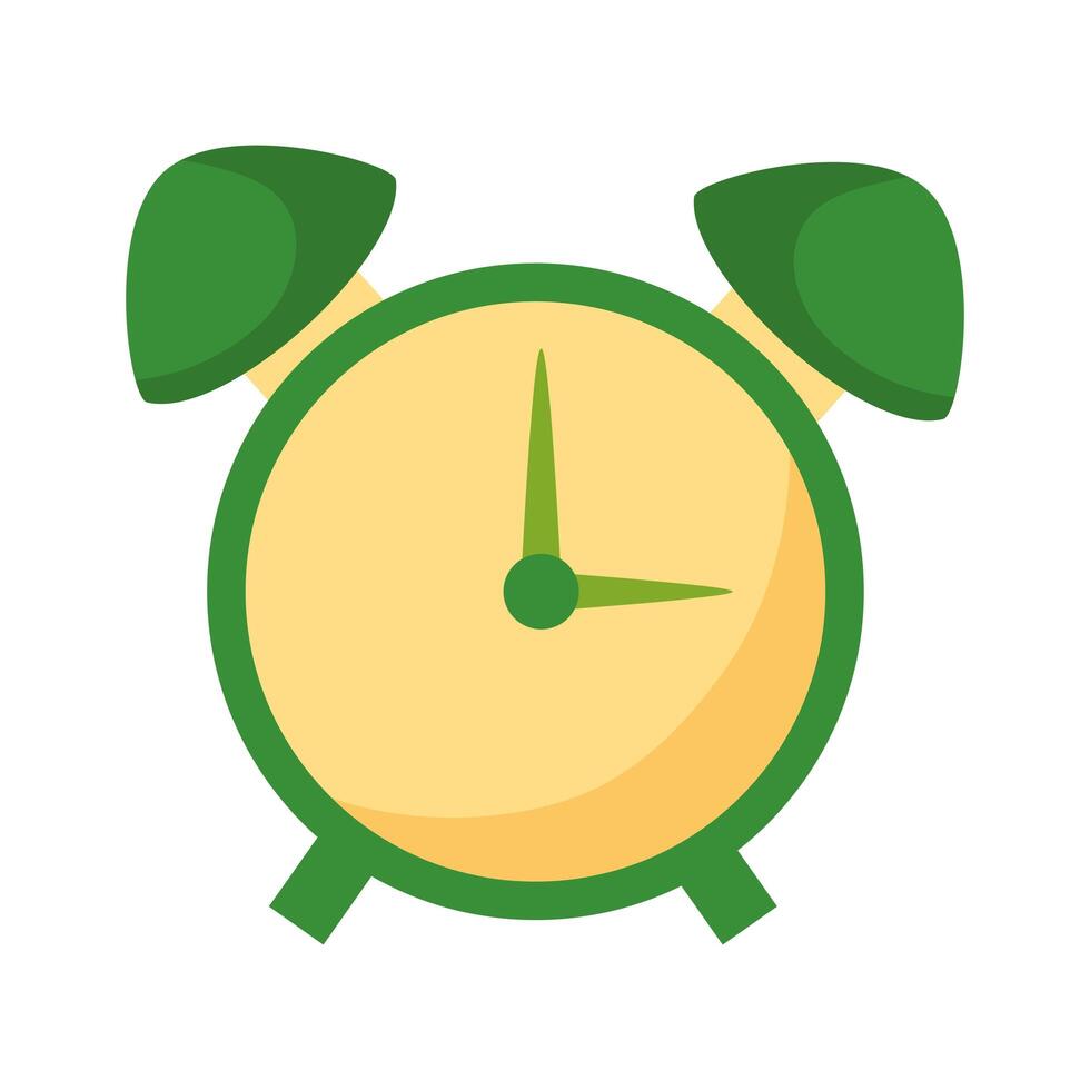 alarm clock flat style icon vector