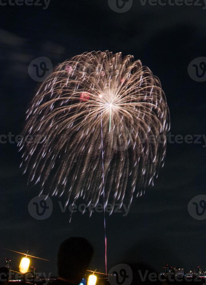 Fireworks festival in summer at Tokyo photo