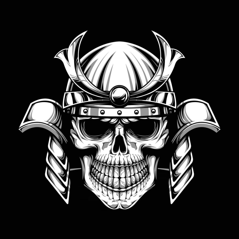 Samurai Skull Vector Artwork