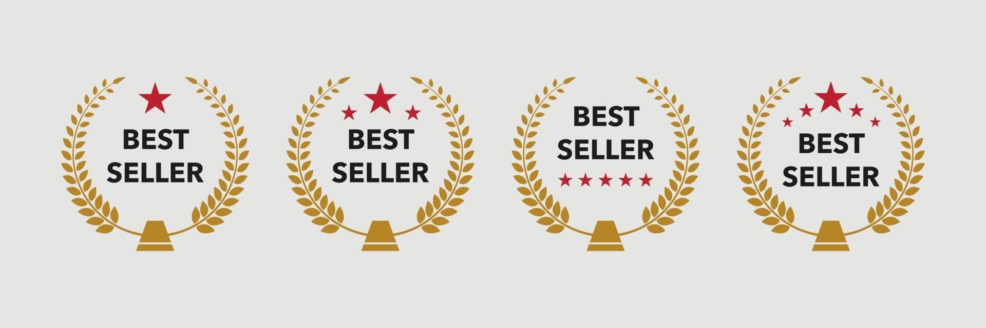 Best seller badge logo gold design vector icon