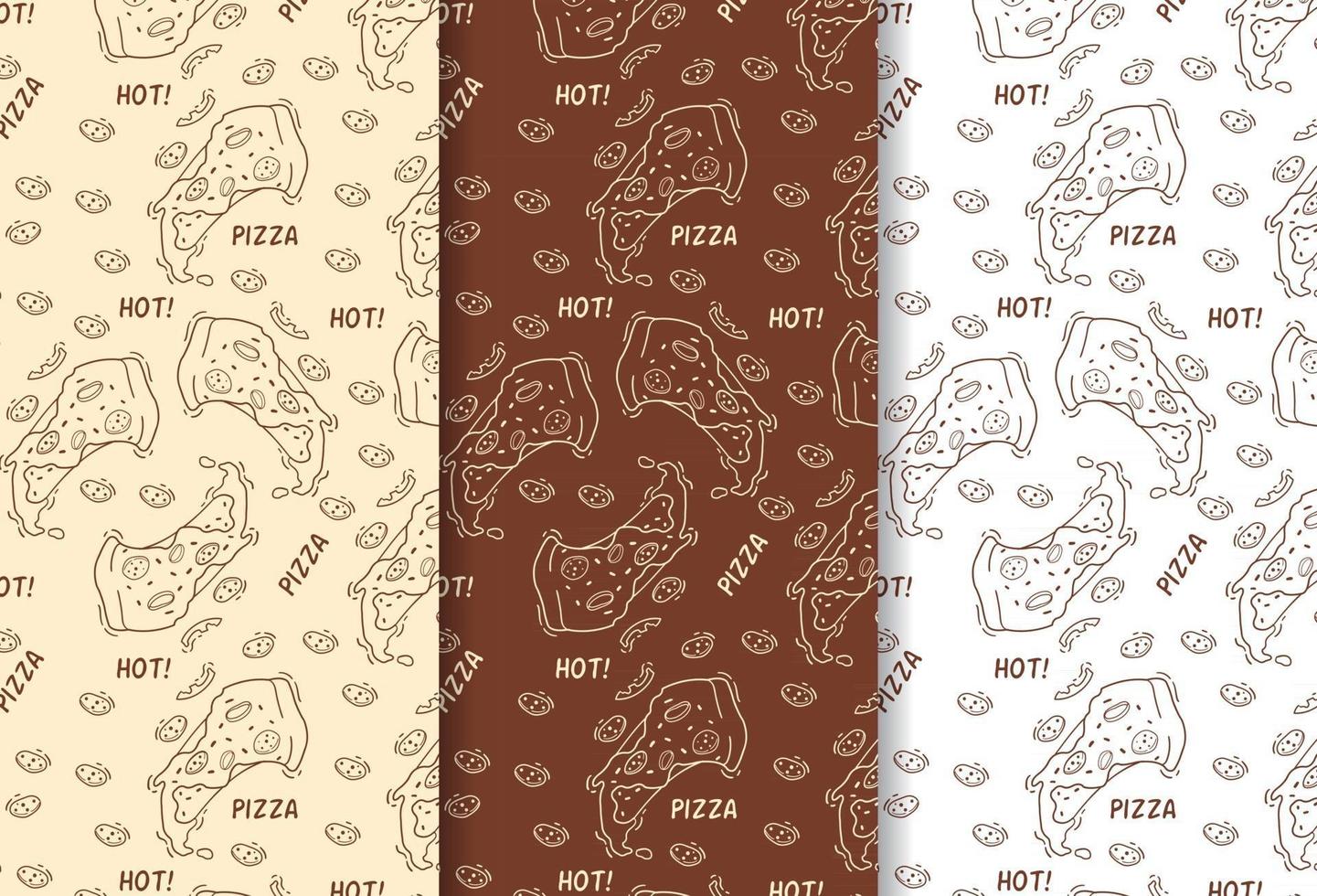 Seamless Pattern of restaurant pizza vector