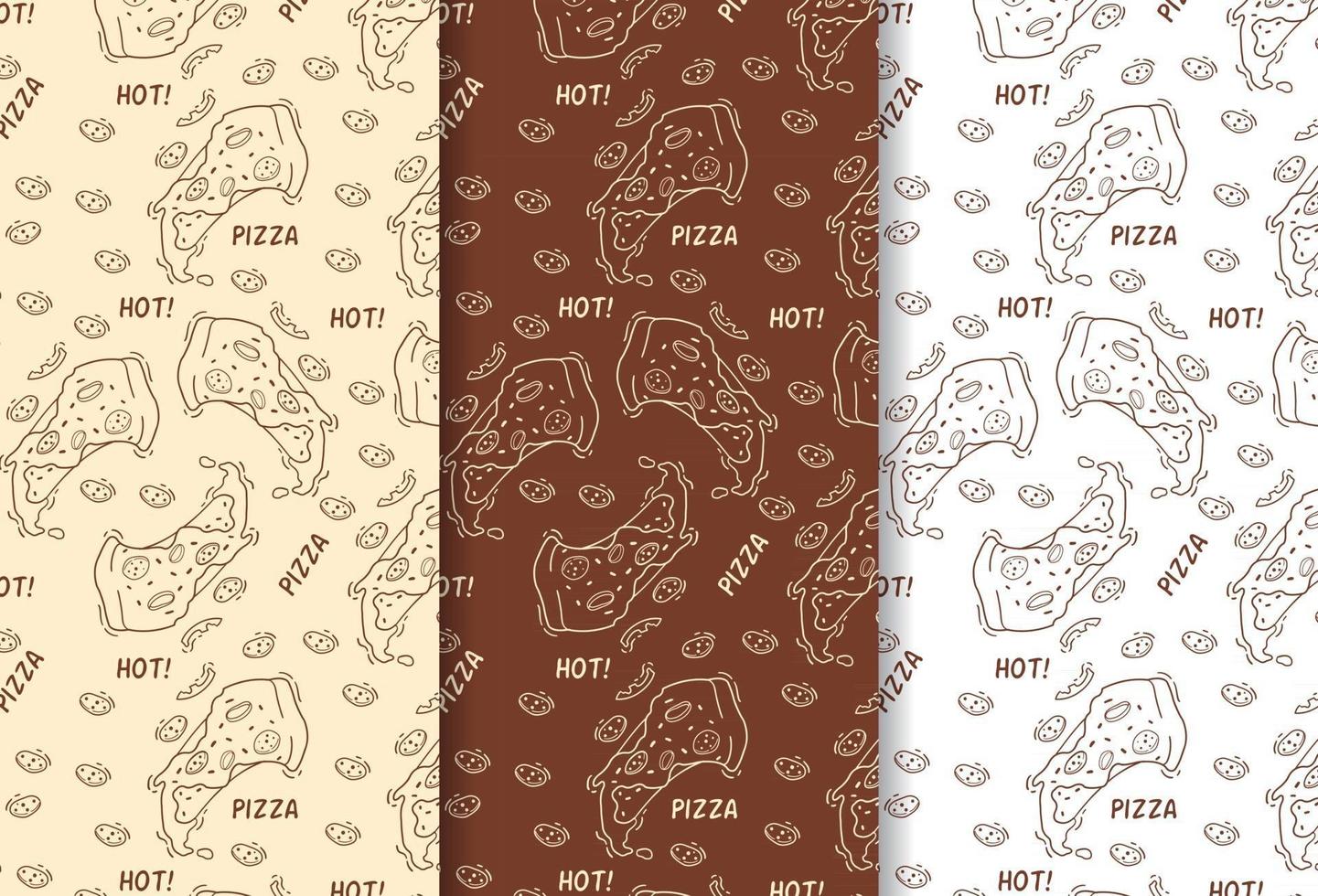 Seamless Pattern of restaurant pizza vector