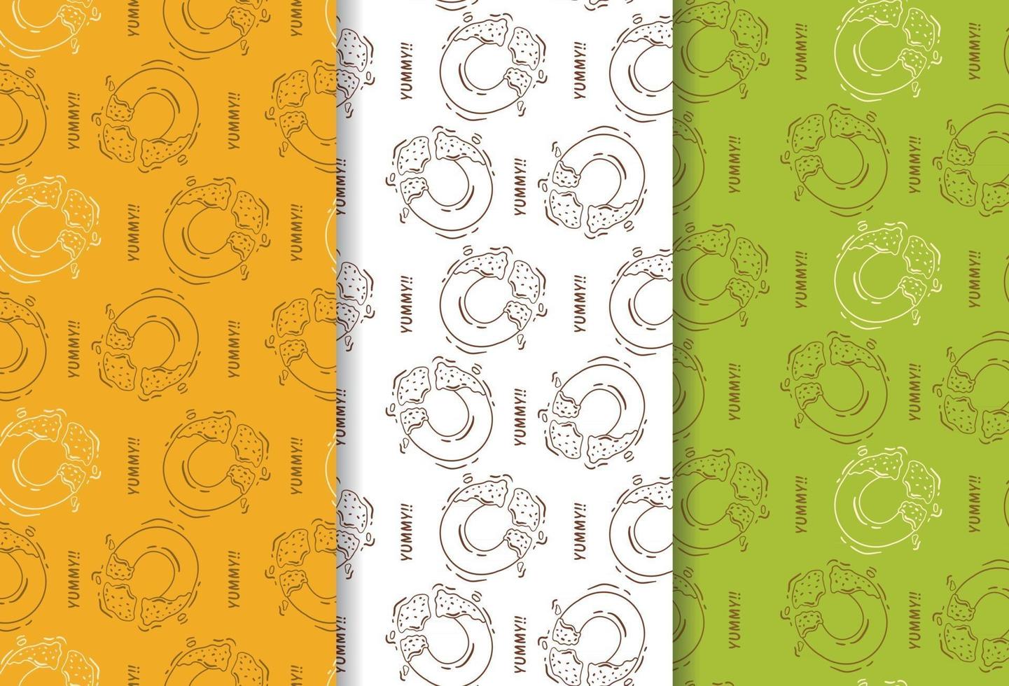 Seamless pattern of donuts restaurant vector