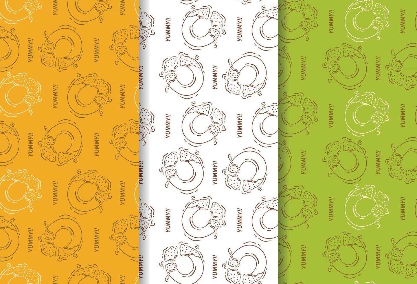 Seamless pattern of donuts restaurant vector