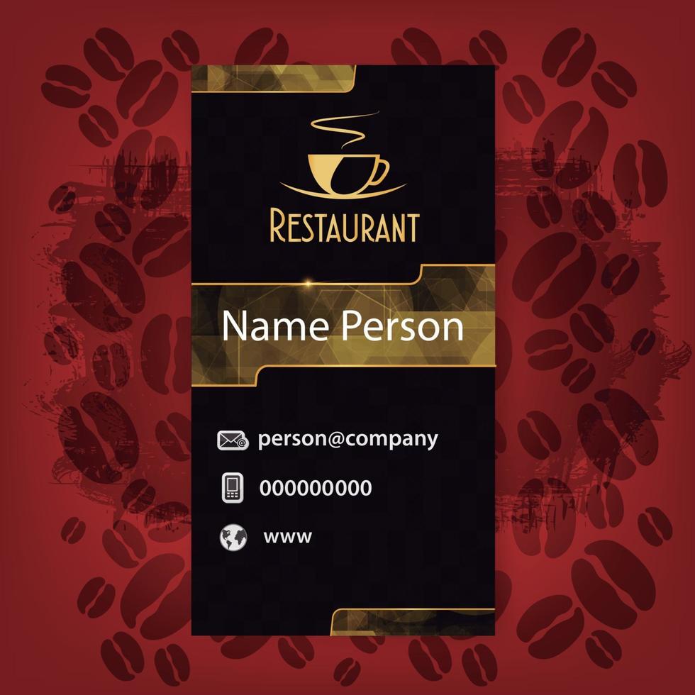 Restaurant Card Presentation vector