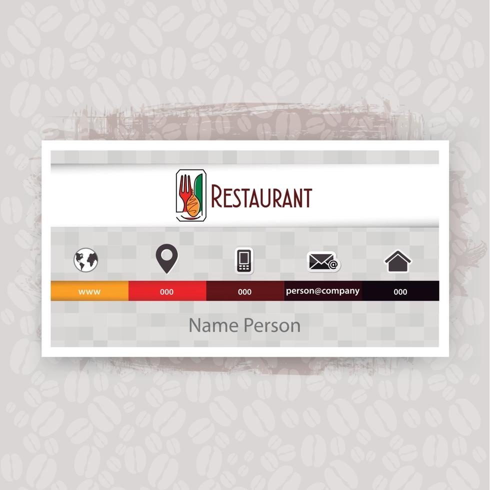 Restaurant Card Presentation vector