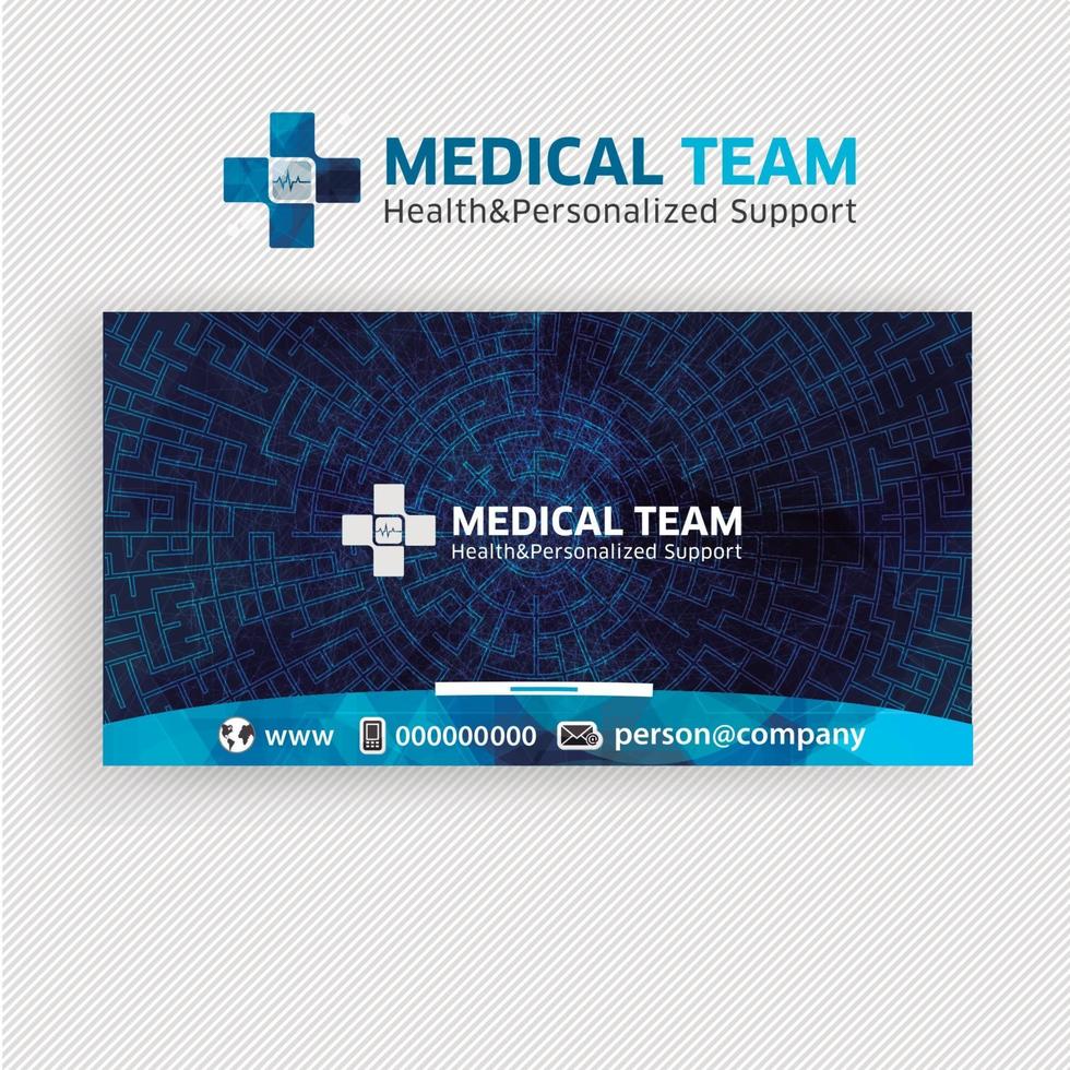 Card presentation medicine vector