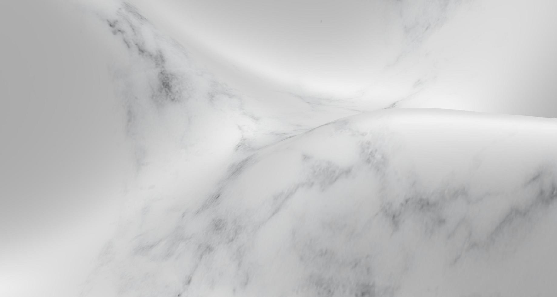 Ilustración 3d de un patrón de mármol blanco sobre una superficie ondulada foto