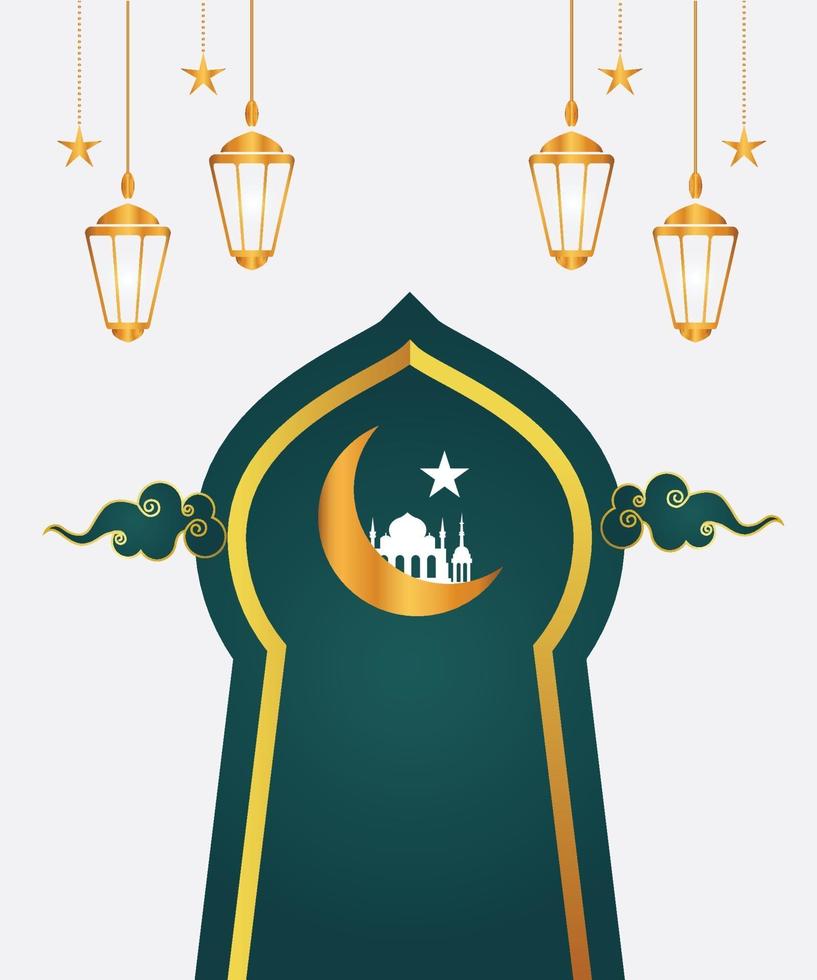 Islamic ornaments of muslim vector