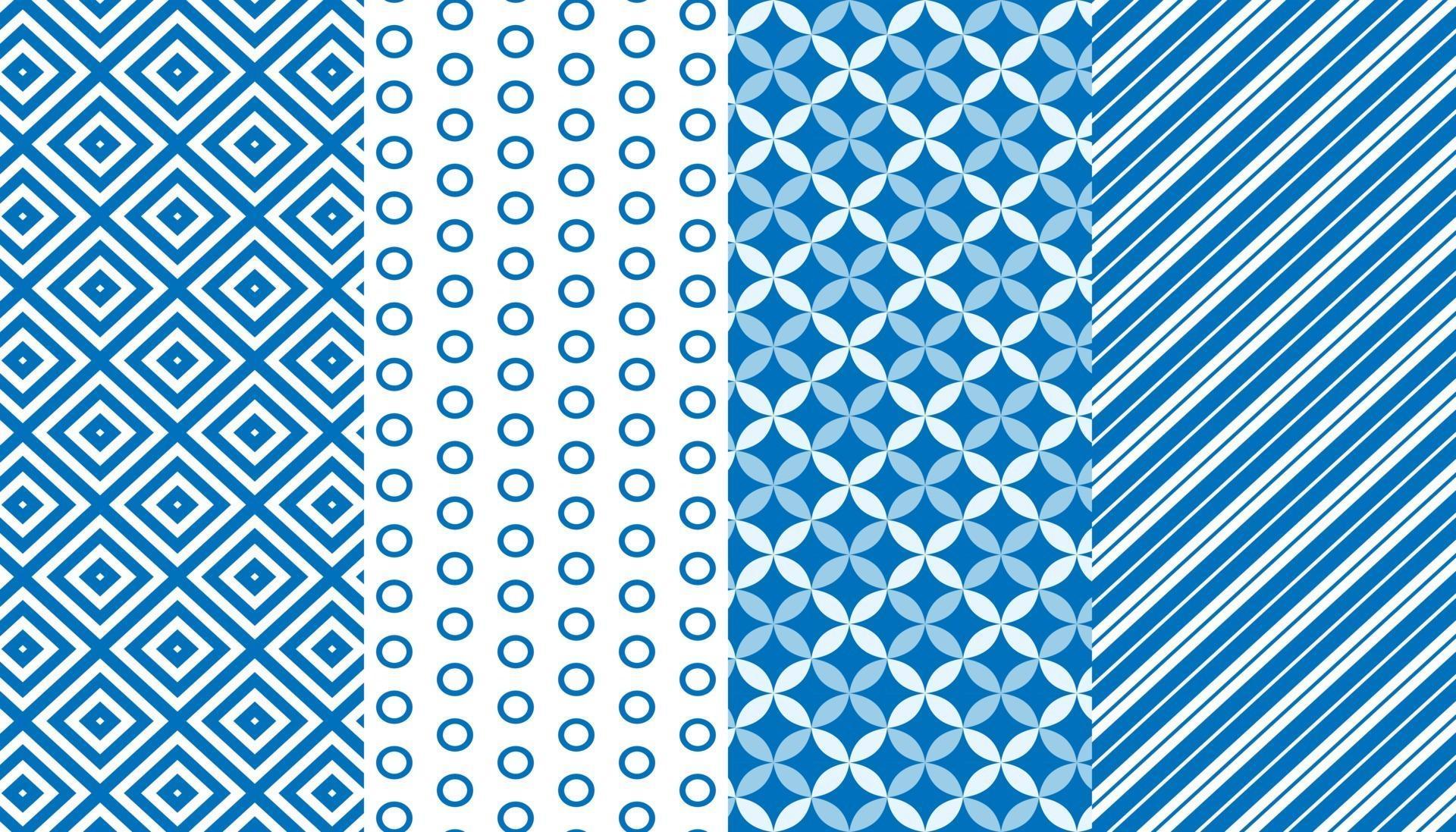 Blue and white seamless pattern set 2484534 Vector Art at Vecteezy