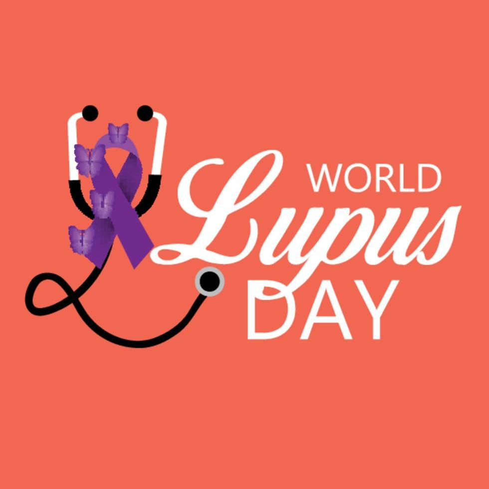 ilustración vectorial de un fondo para el día mundial del lupus vector