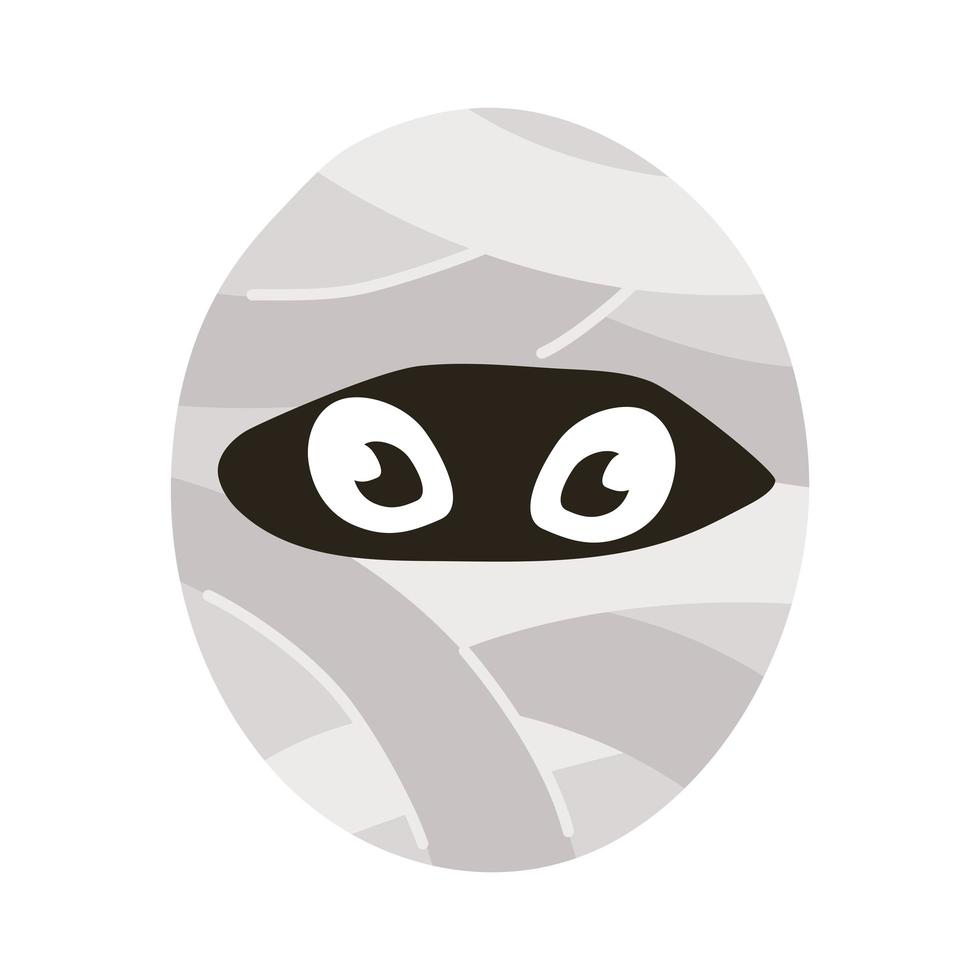 mummy halloween character flat style icon vector