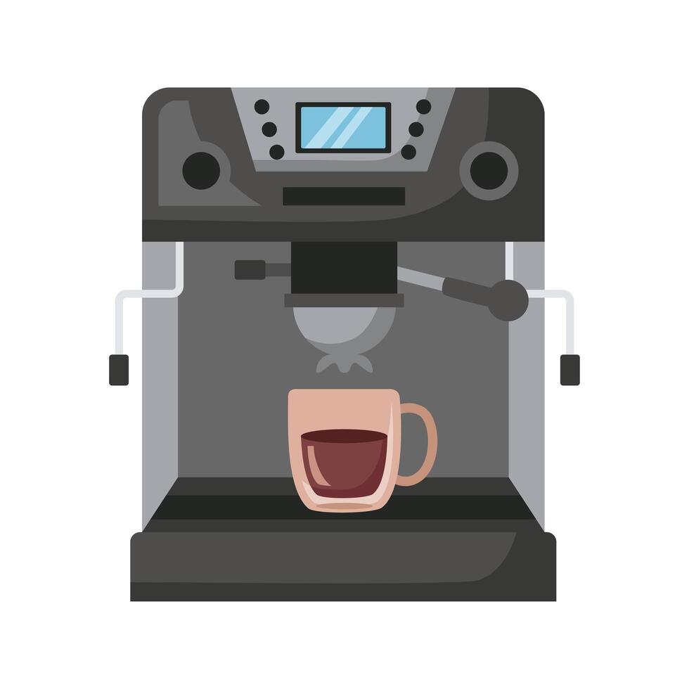 coffee shop make machine appliance vector