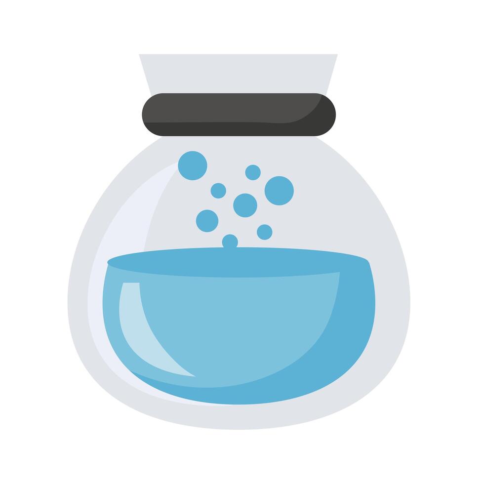 teapot glass with water icon vector