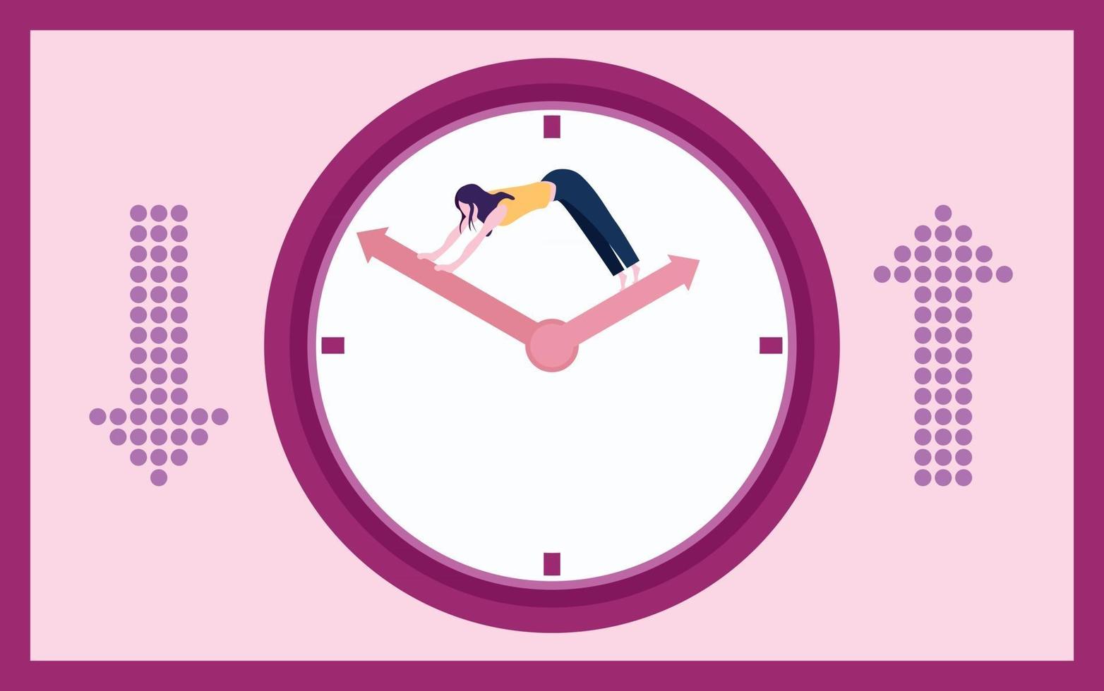 time management graphic flat illustration design clipart vector