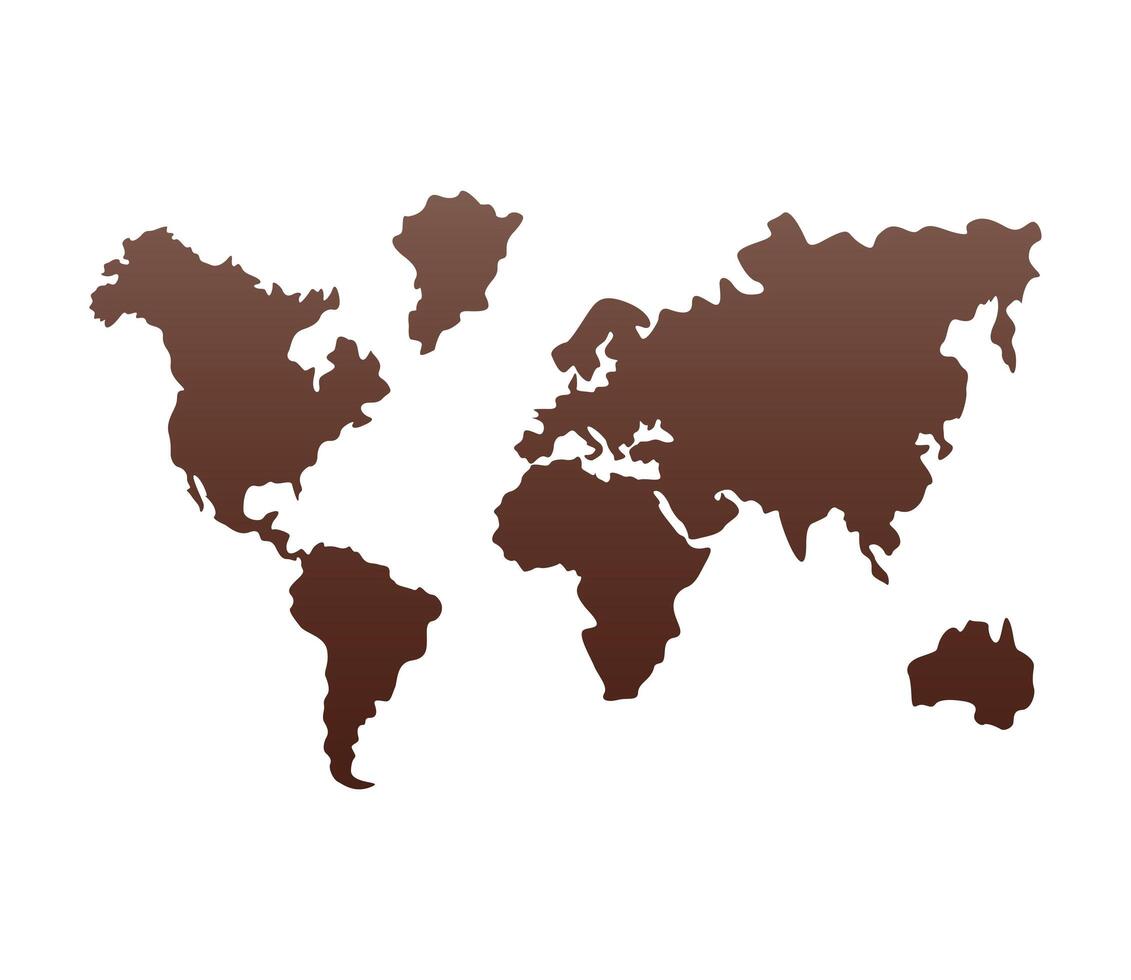 world planet earth maps icons vector