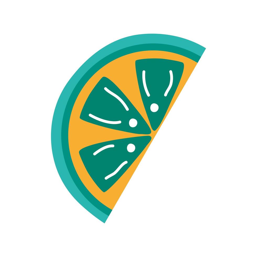 lemon citrus fruit flat style icon vector