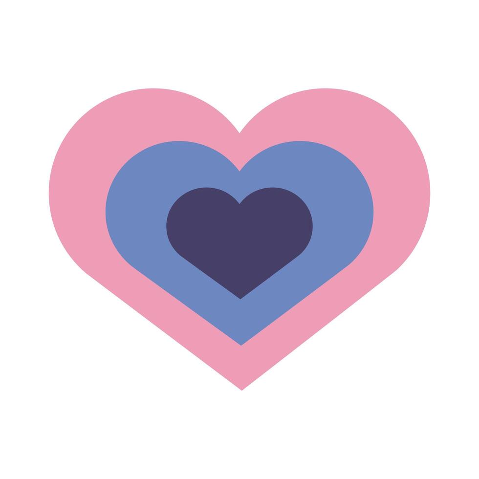 heart love symbol flat style icon vector
