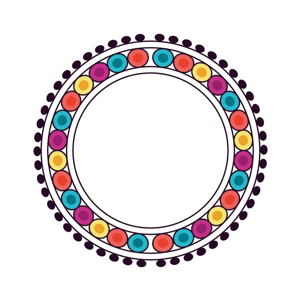 Isolated mandale circle vector design