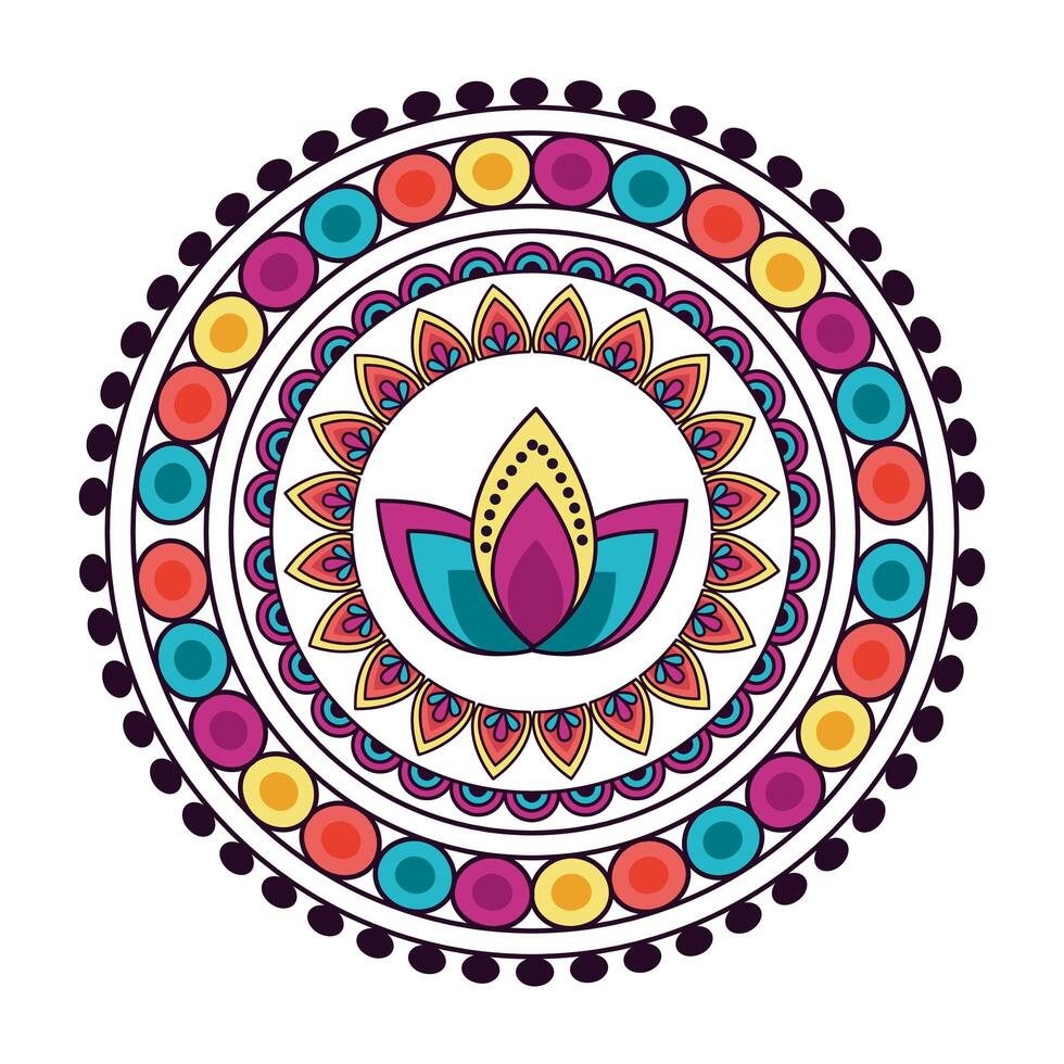 Mandale of bohemic and ornament concept vector