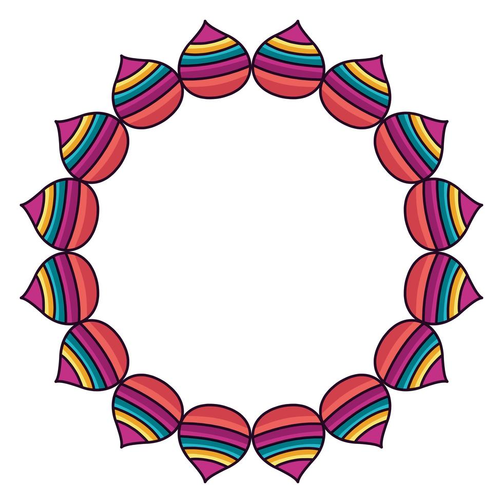 Isolated mandale circle vector design
